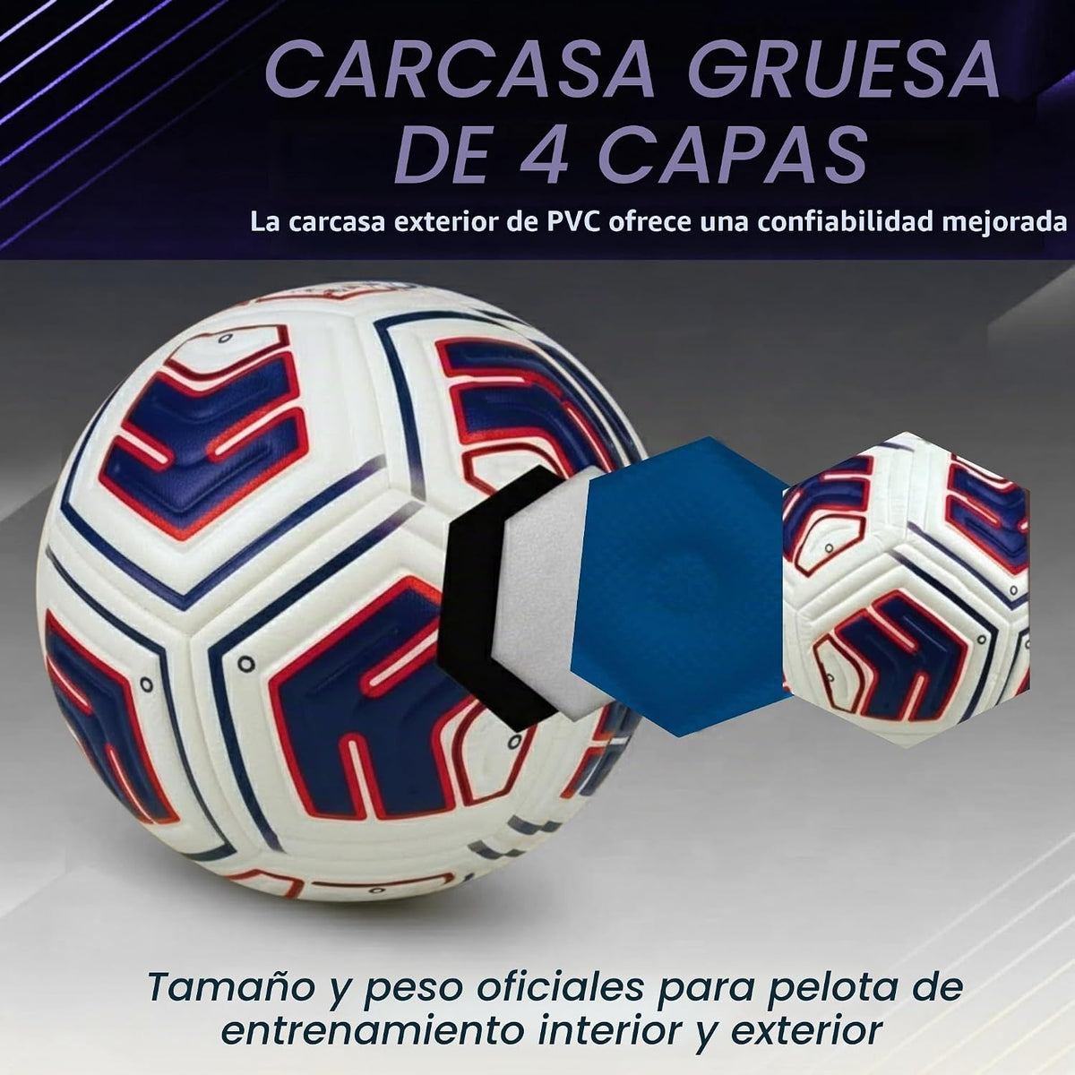 STRIKA Balón de fútbol prémium tamaño 5 y 4 \u2013 Pelota híbrida p...