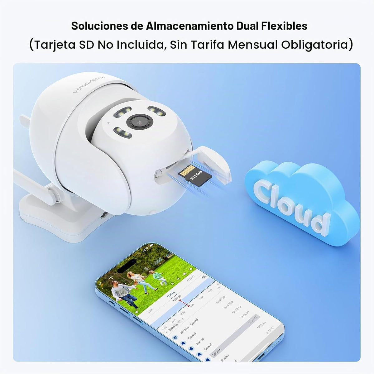 Cámara de seguridad para exteriores 4K 8MP, cámara WiFi para sistem...