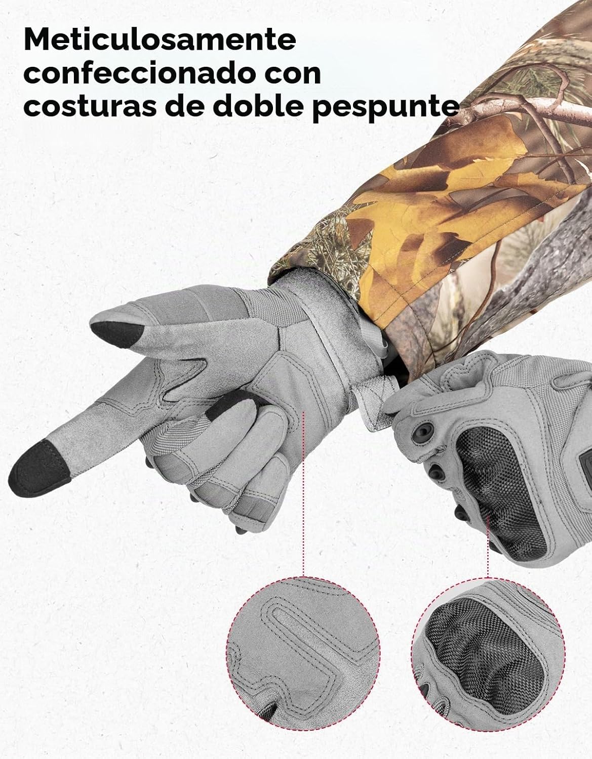 KEMIMOTO Guantes tácticos para hombres, guantes de motocicleta con...