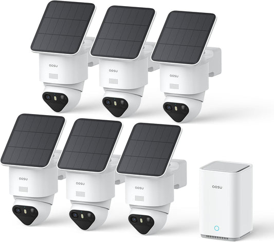 aosu Cámara T2 Ultra 4K para seguridad en el hogar, kit de 6 cámara...
