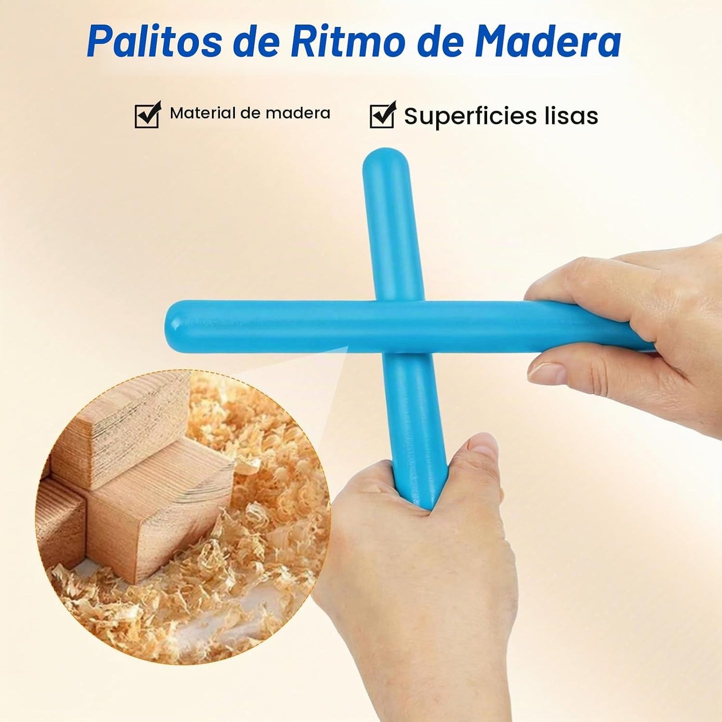 Panderetas azules para adultos, 10 unidades, pandereta de media lun...