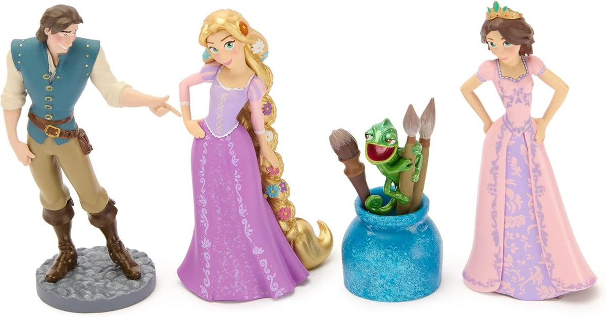 Disney Store Juego oficial de figuras enredadas, incluye 7 figuras...