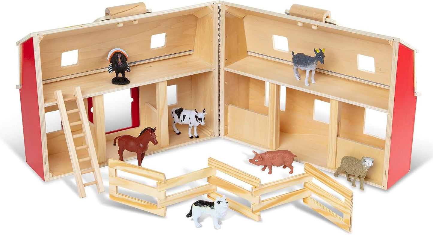 melissa &amp; doug Fold and Go de madera granero, Versión estándar,...