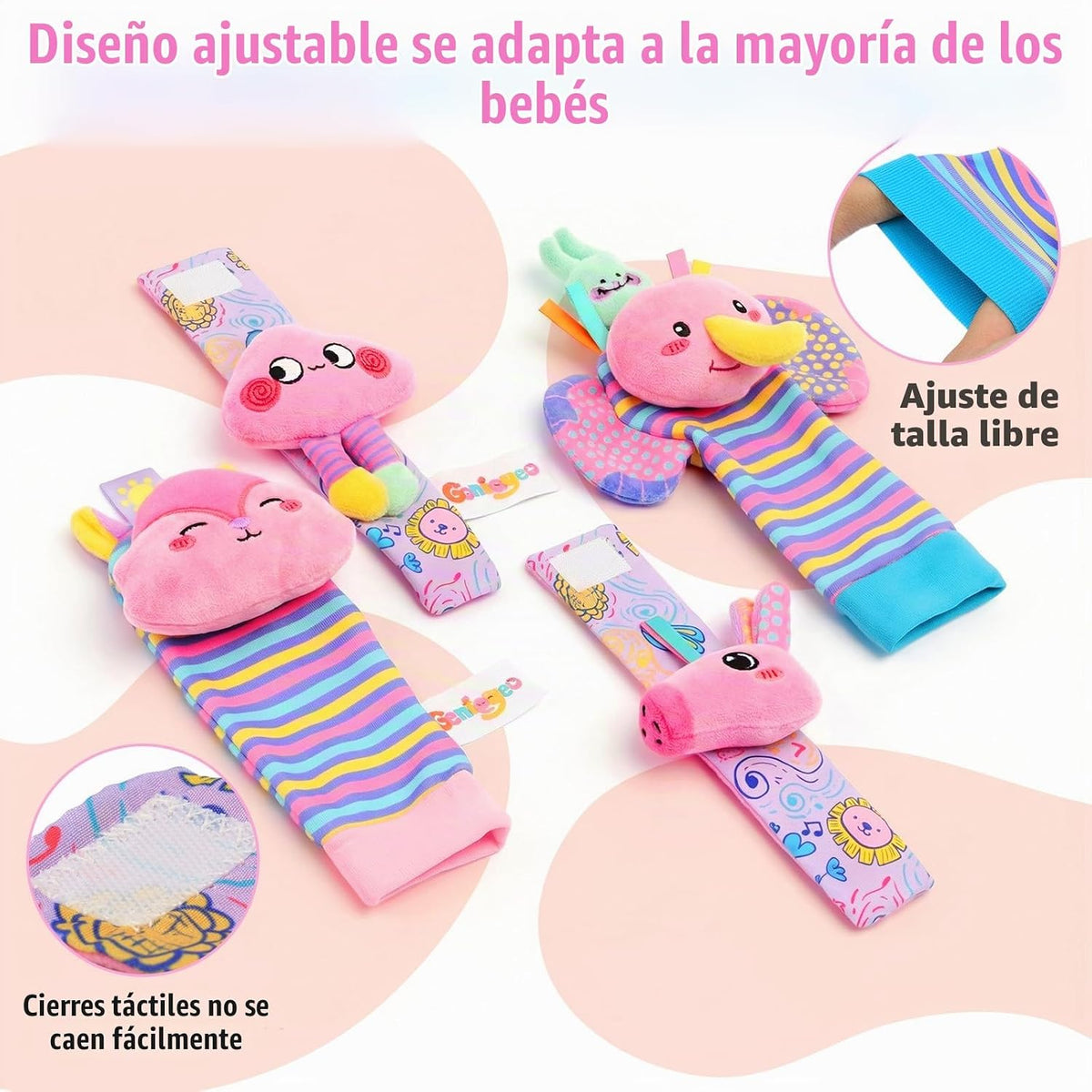 MPQMPQ Calcetines con Sonajero de Muñeca y Buscador de Pies para Ni...