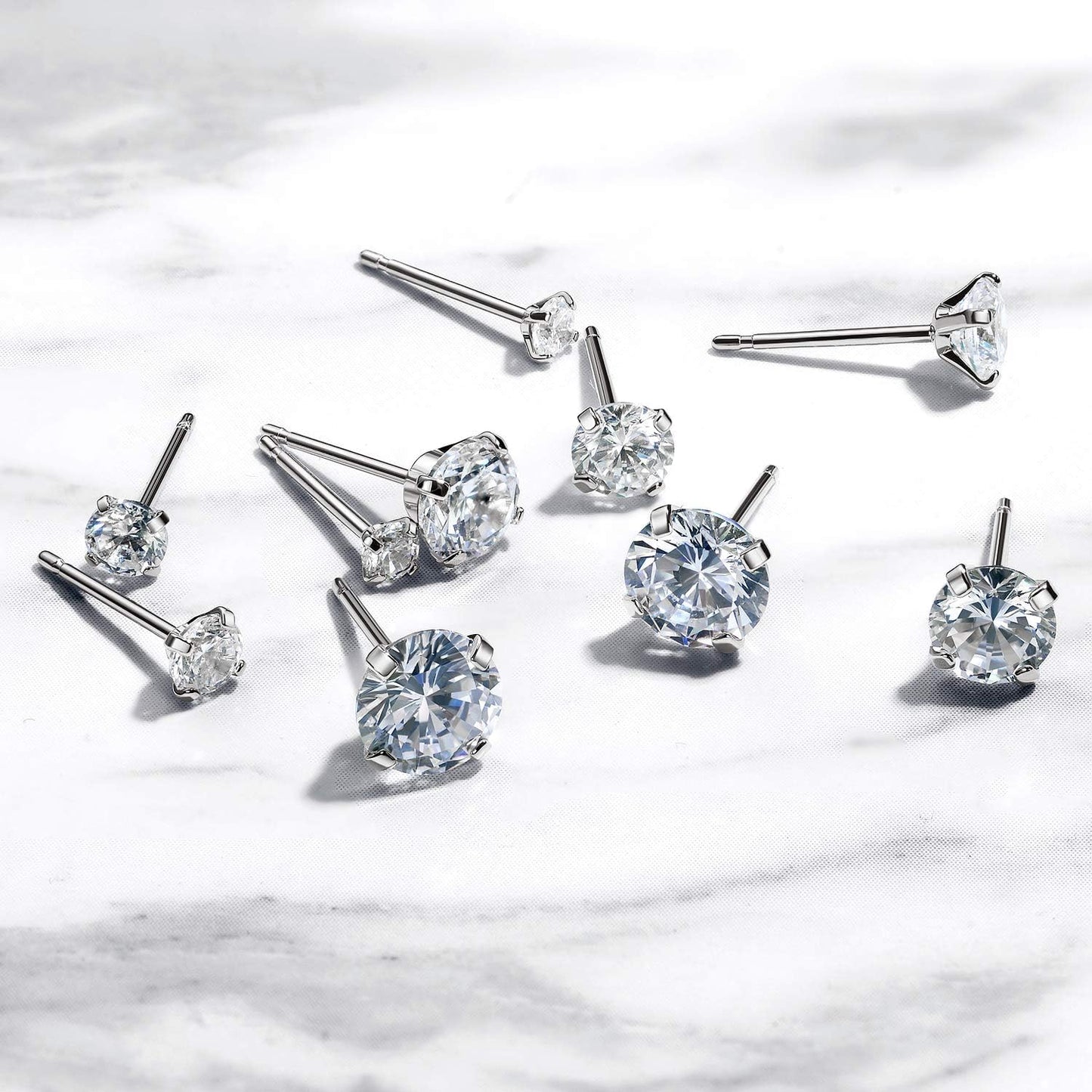 Aretes de tuerca de Kainier para mujer, chapados en oro de 14 quila...