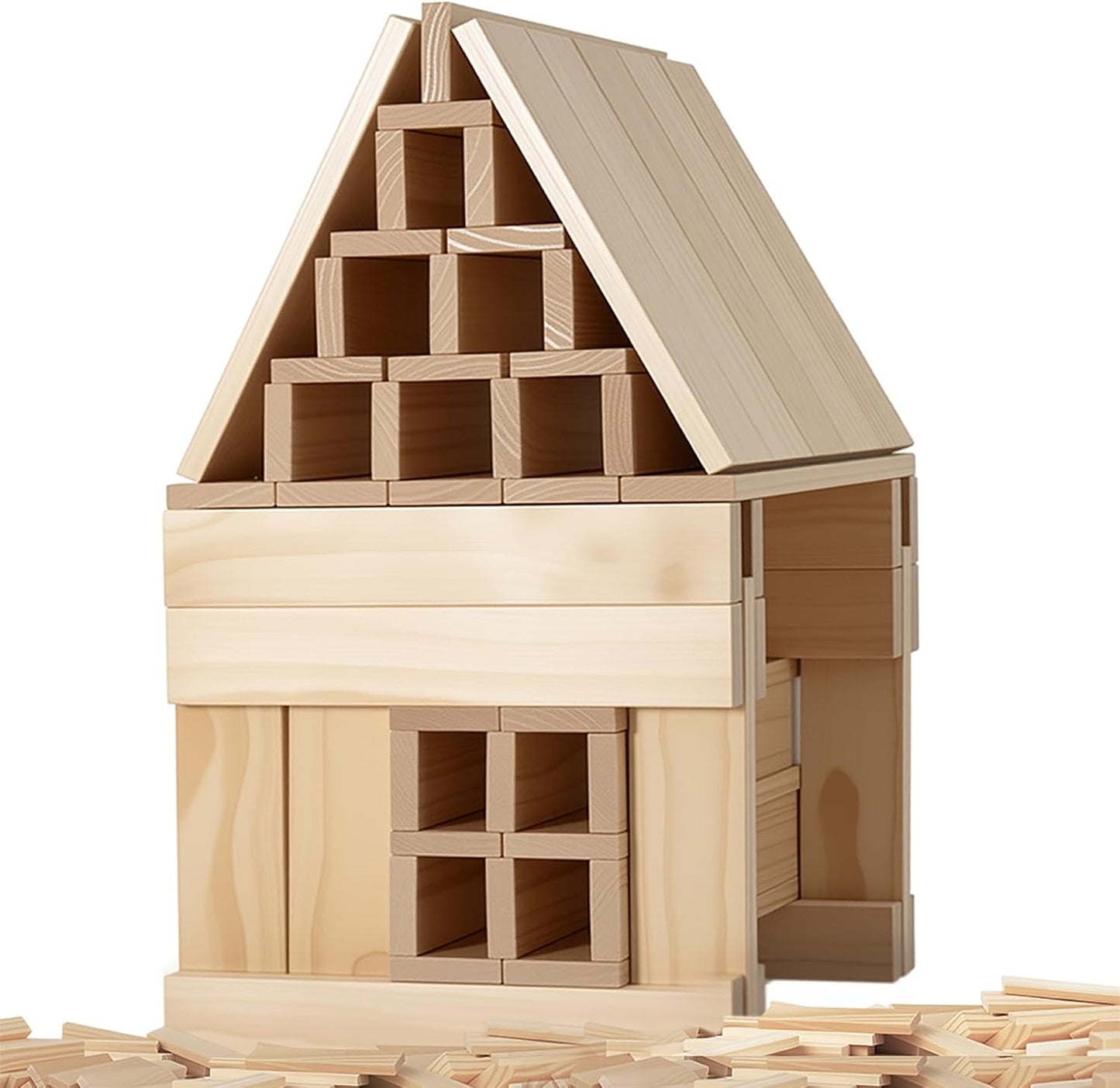 Bloques de construcción gigantes de madera para niños y aulas, 32 t...