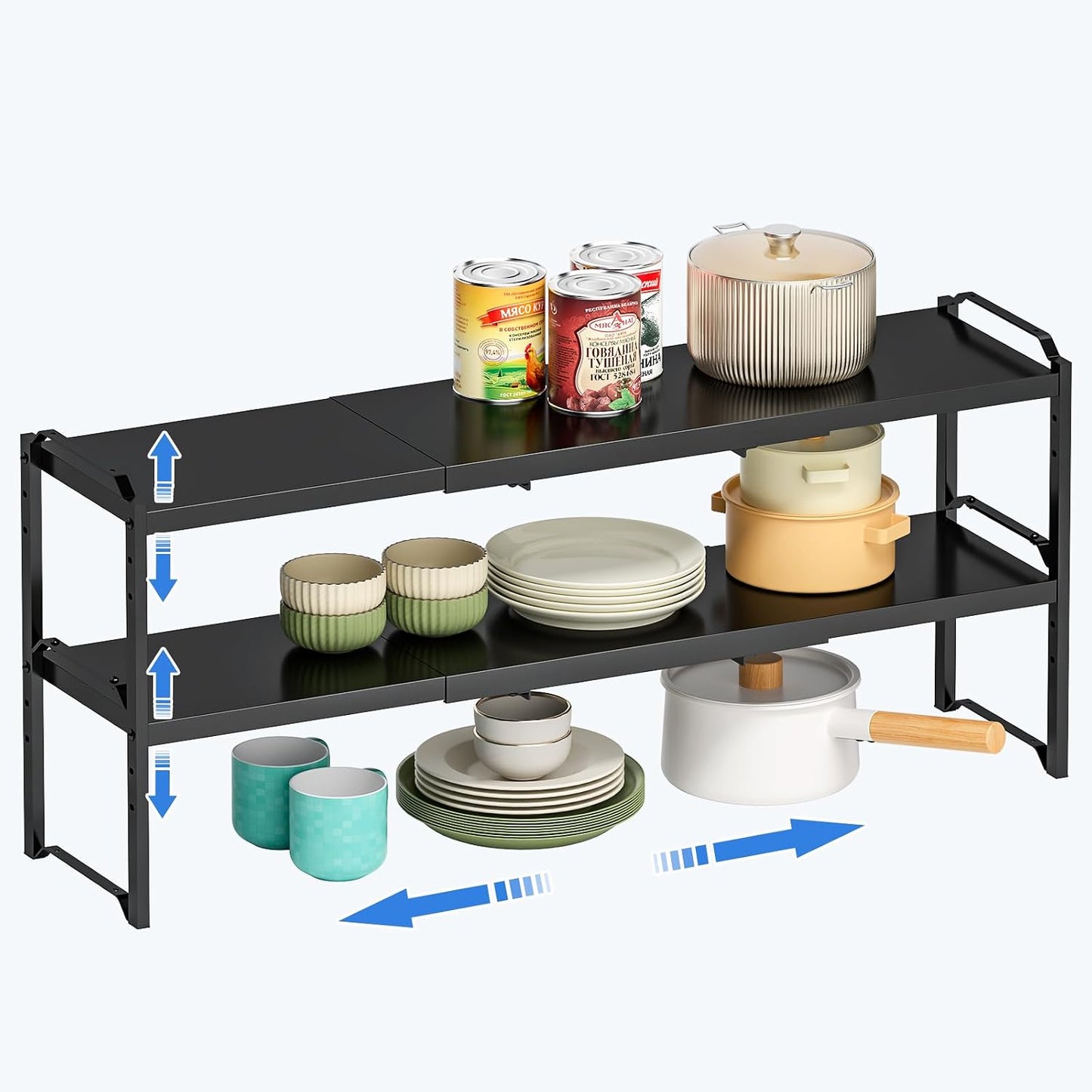 Estantes de almacenamiento de metal para despensa de cocina, organi...