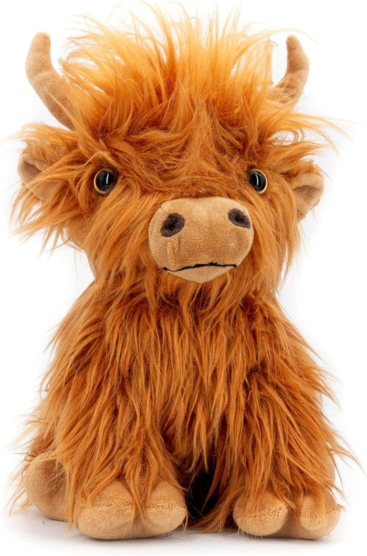 Marysun Peluche de vaca de las Highlands para niños no apto para mi...