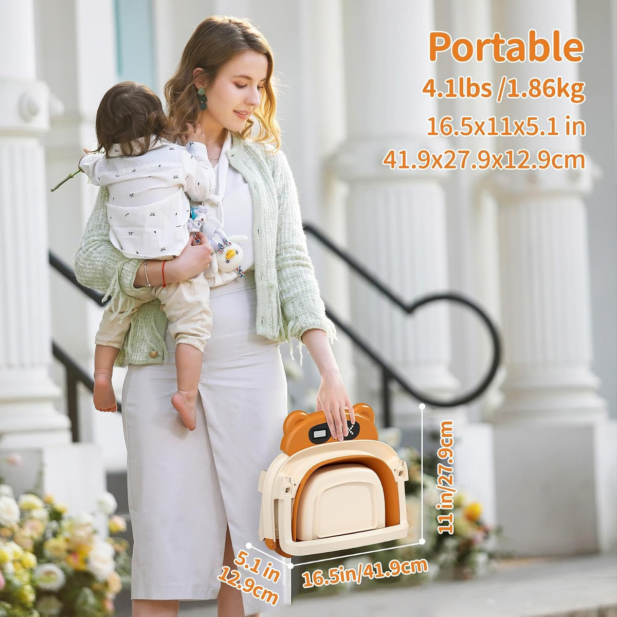 Kerbwry Bañera plegable para bebés recién nacidos y niños pequeños...