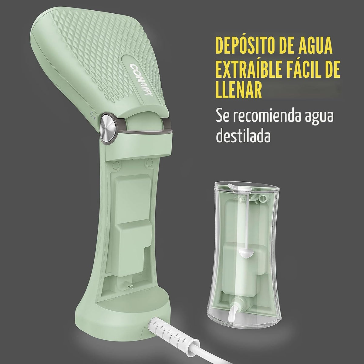 Conair Vaporizador de mano para ropa, vapor potente: tamaño pequeño...