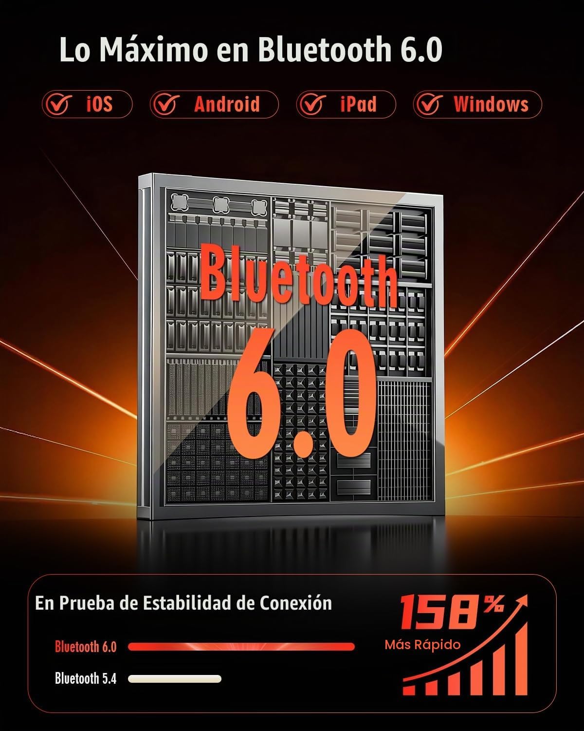 Arciea Auriculares de conducción ósea, auriculares Bluetooth 6.0 de...