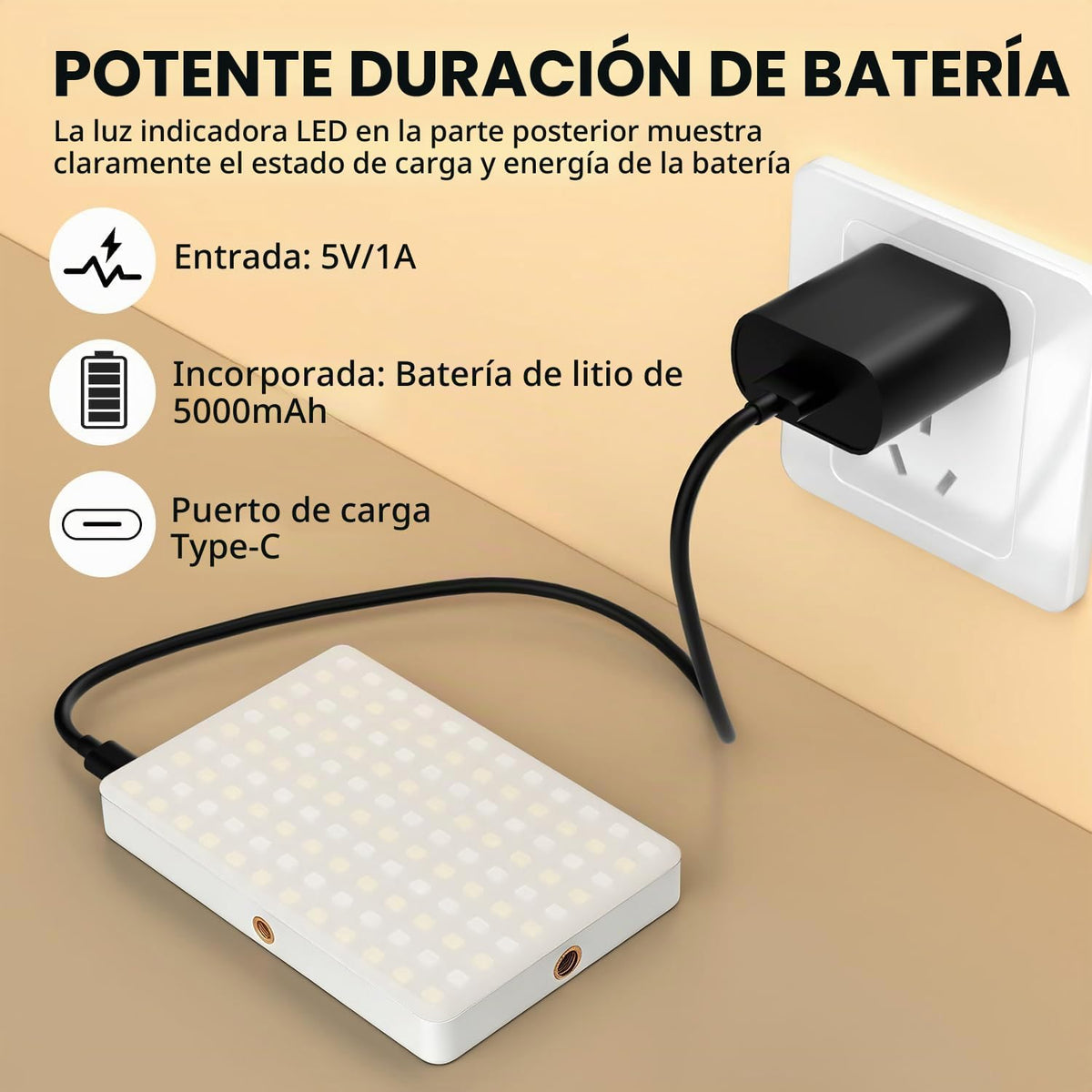 Luz de selfie de 120 LED para iPhone, luz de teléfono portátil con...