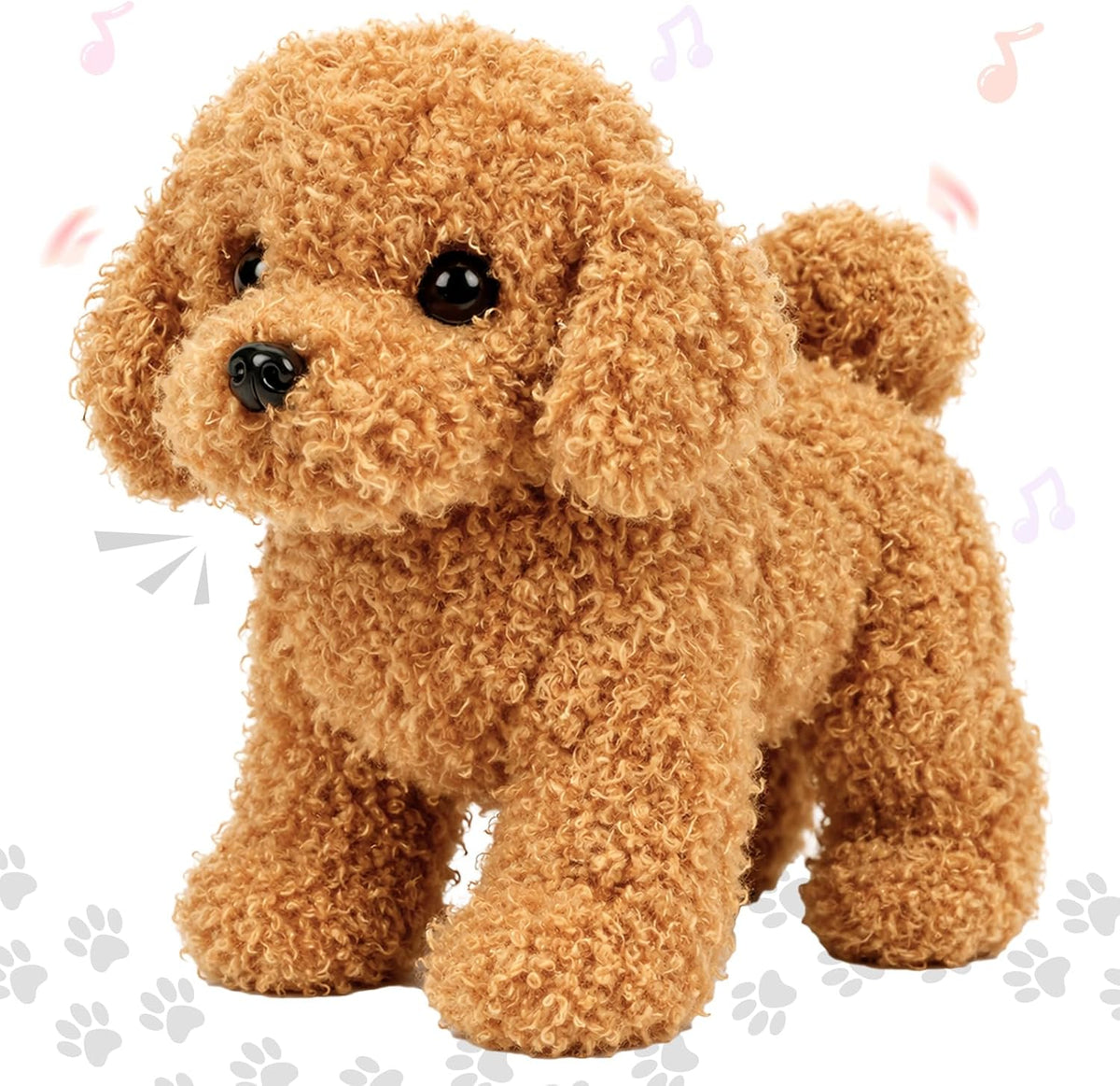 Hopearl Walking Teddy Dog - Juguete electrónico interactivo de pelu...