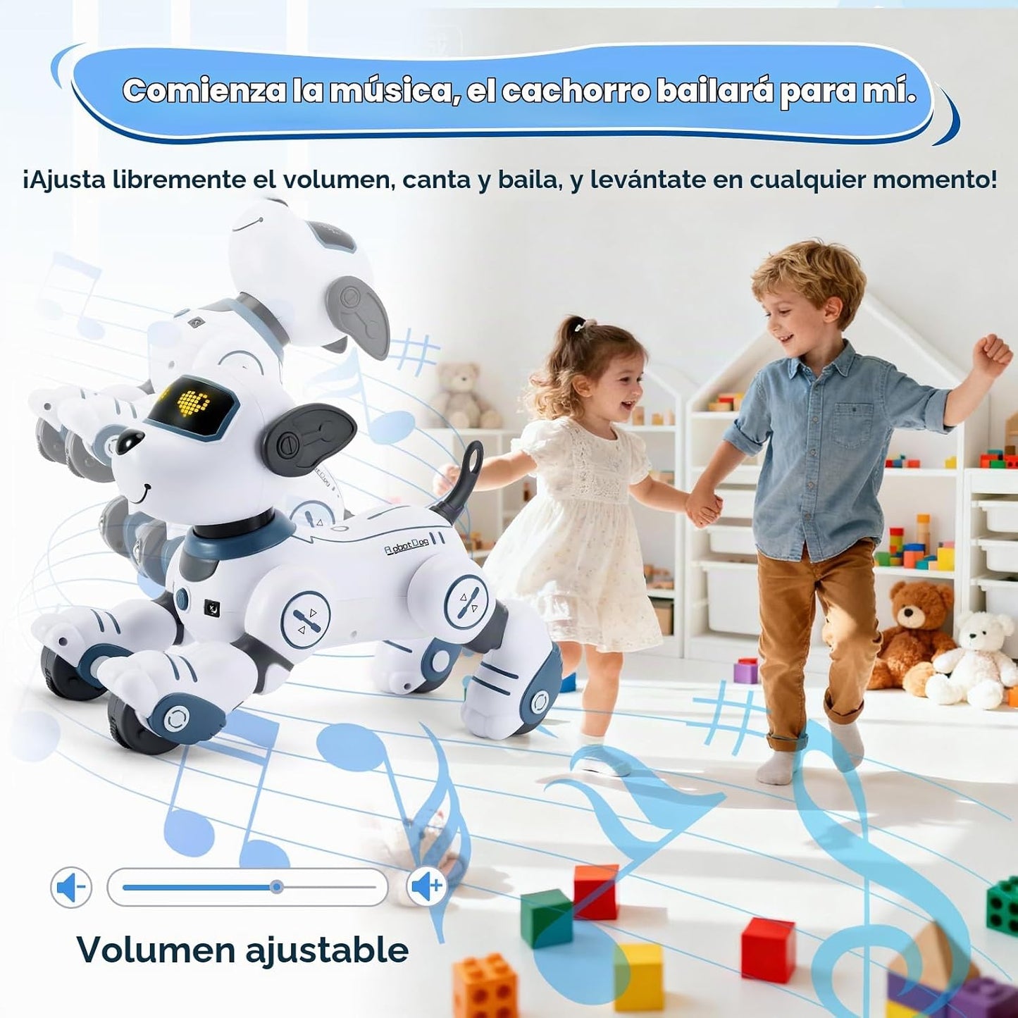 FUUY Perro robot para niños, robot de control remoto, robot interac...