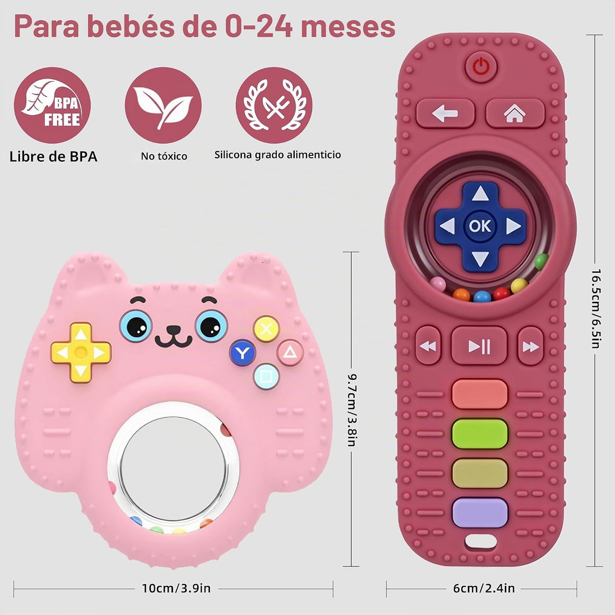 Chuya Baby Toys Baby TV - Juguetes de dentición con control remoto,...