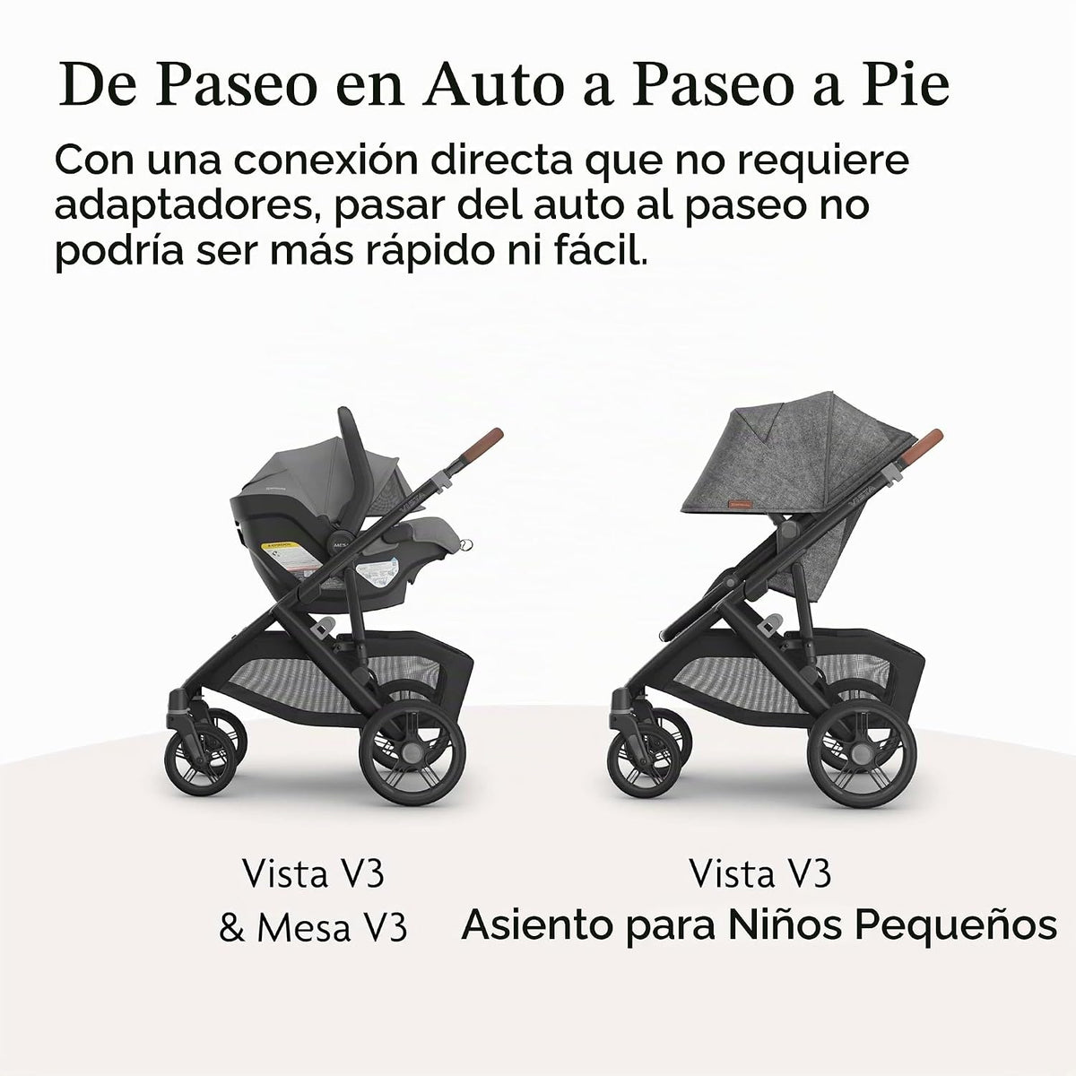 UPPAbaby Vista V3 Cochecito + Mesa V3 Sistema de viaje para asiento...