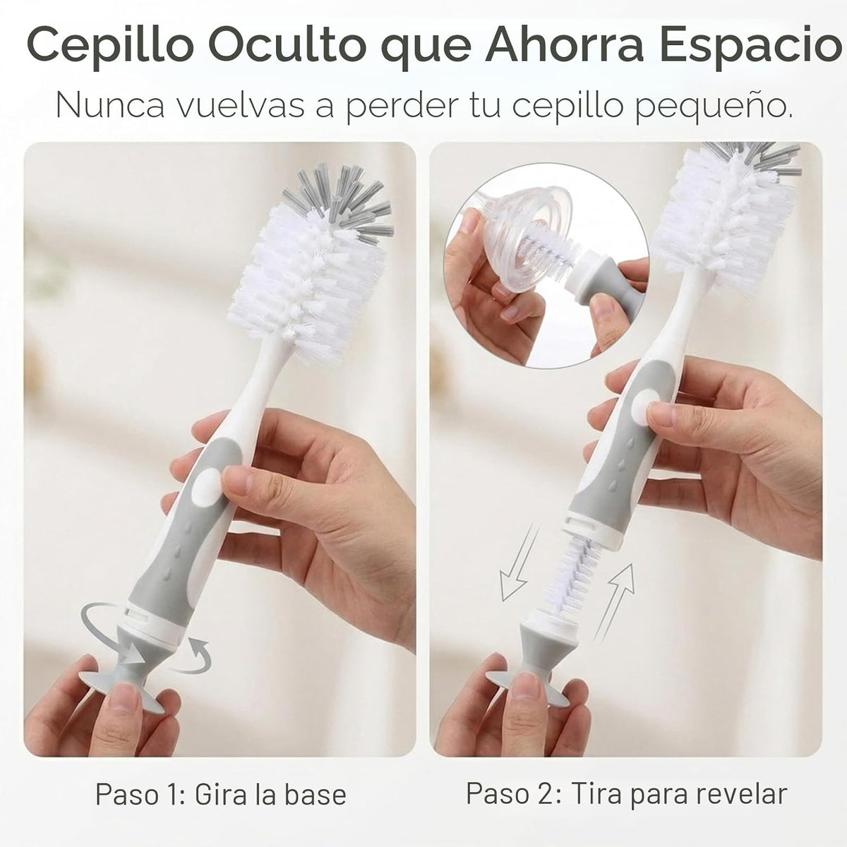 Ariseno Juego de limpiador de biberones 5 en 1, incluye cepillo de...