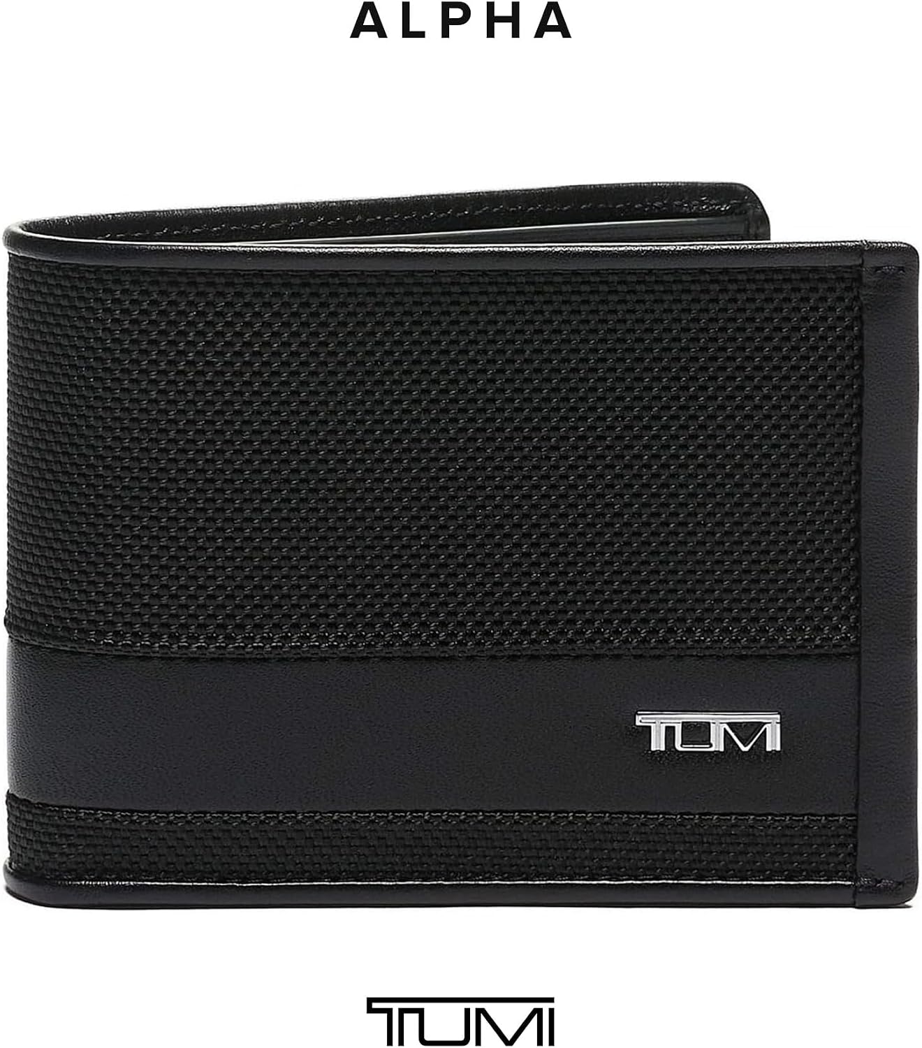 TUMI - Billetera doble Alpha para hombre, Negro -, Alfa Doble Bille...