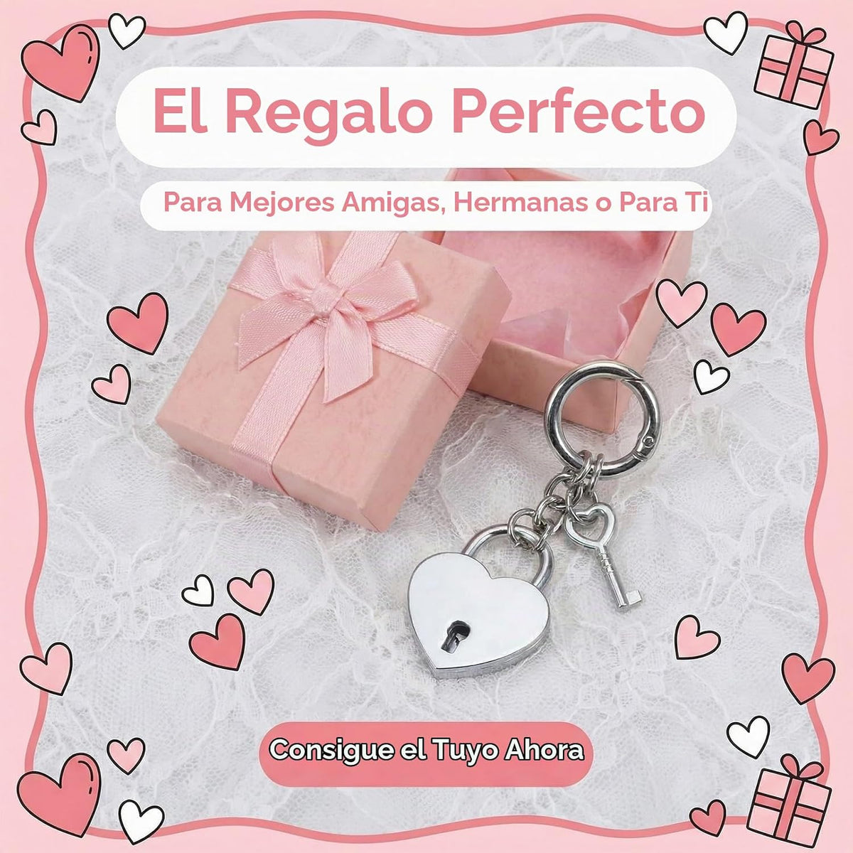 Tucnoeu Colgantes para bolso de candado de corazón - Accesorios de...