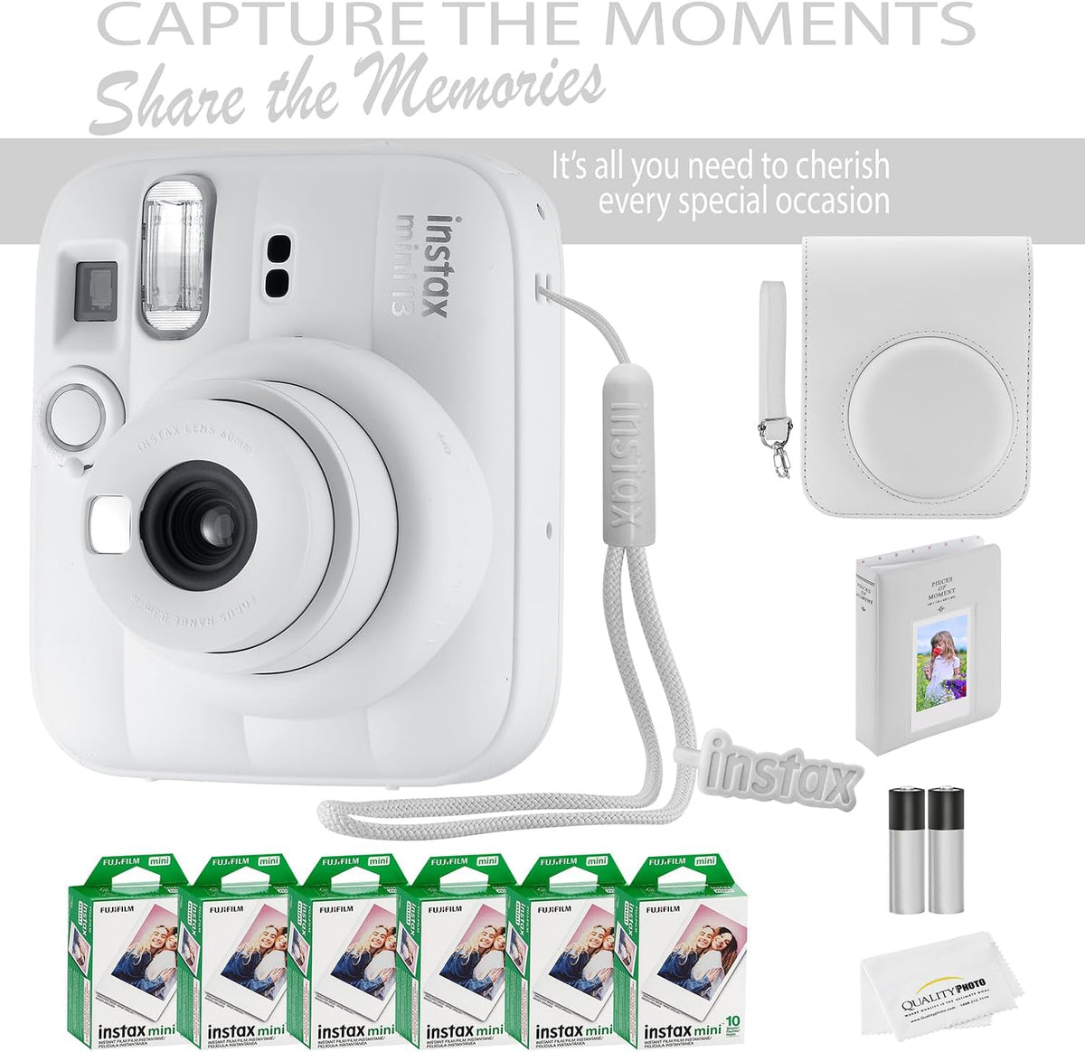 Fujifilm Cámara instantánea Instax Mini 13 con 60 películas y acces...