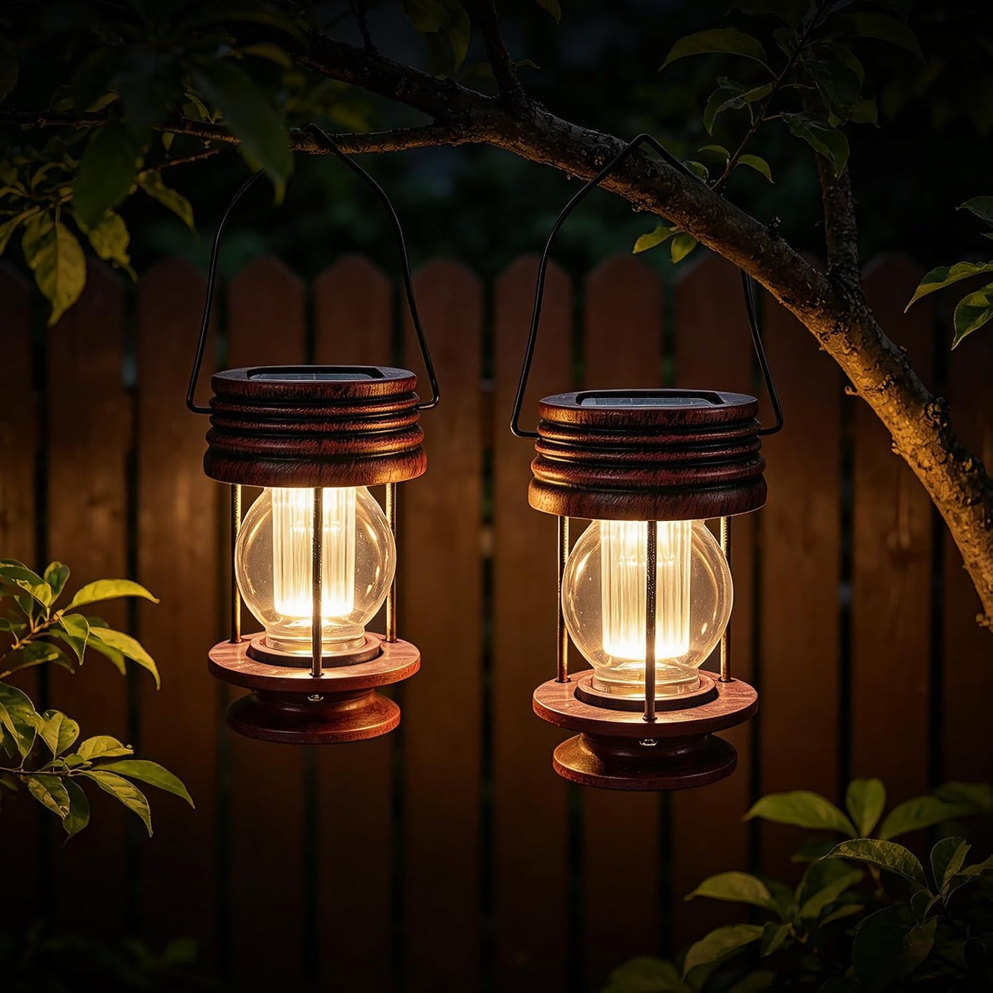 pearlstar Farol solar para exteriores, impermeables, colgantes para...