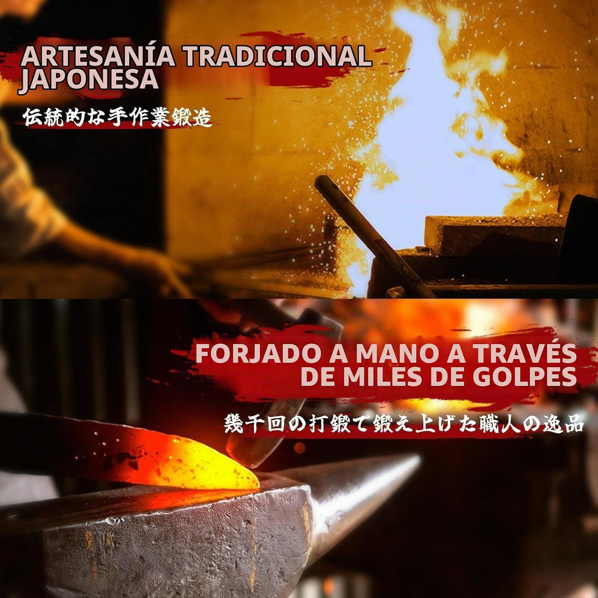 Huusk Juego de cuchillos de carnicero de 3 piezas para cortar carne...