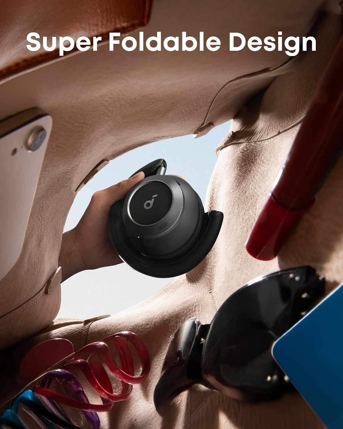 Soundcore Space One Pro, auriculares supraaurales FlexiCurve, auric...