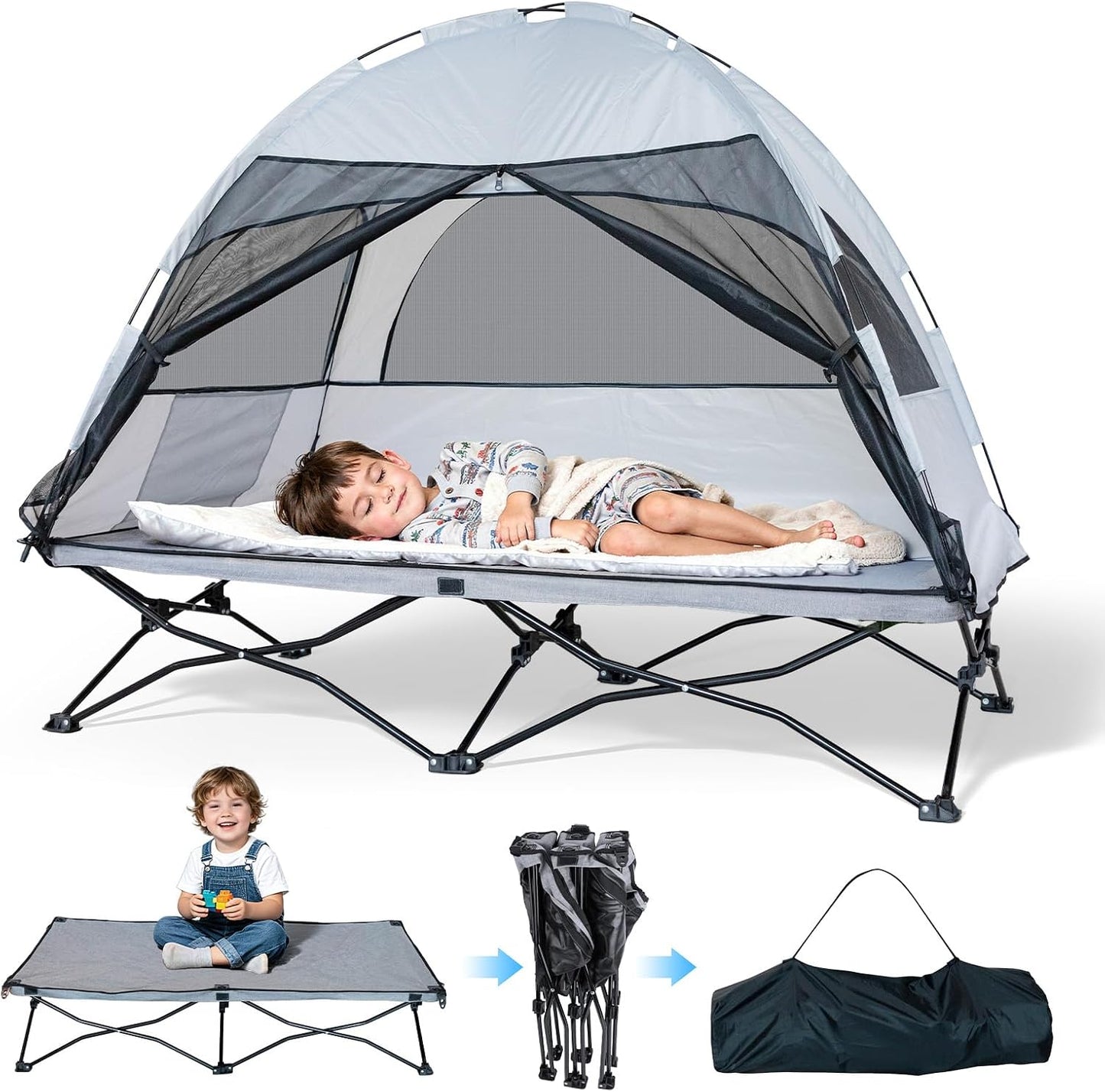 Cama de viaje para niños pequeños Protable con tienda: Tienda plega...