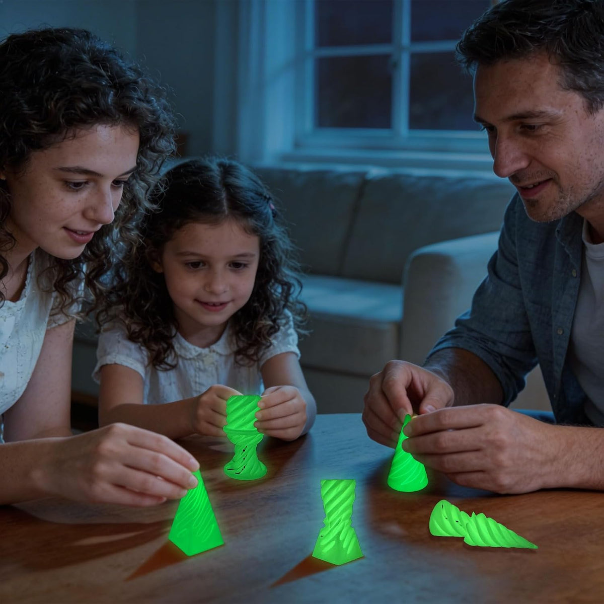 Paquete de 12 juguetes para ansiedad en espiral impresos en 3D, sin...