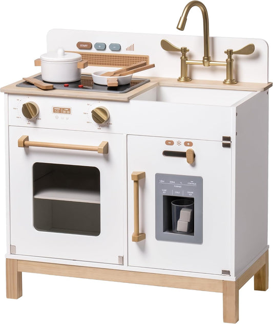 ROBOTIME Juego de cocina para niños pequeños, juego de cocina de ma...