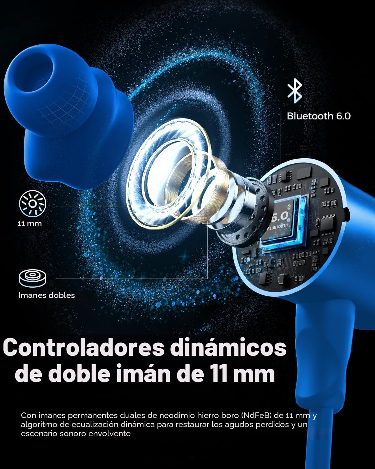 SoundPEATS Q40 HD Auriculares deportivos con banda para el cuello c...