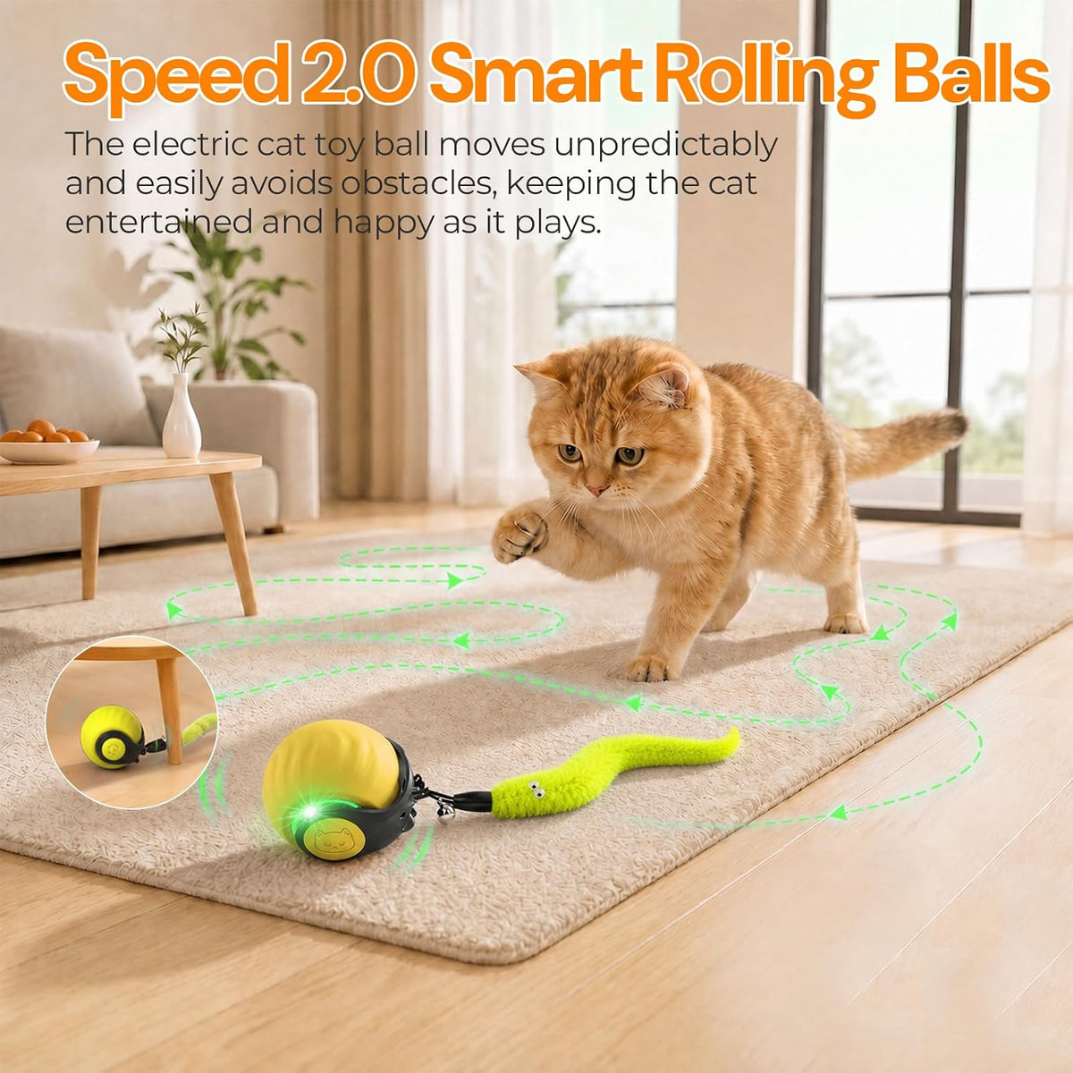 Juguetes interactivos para gatos con sonidos de pájaros y 7 modos d...