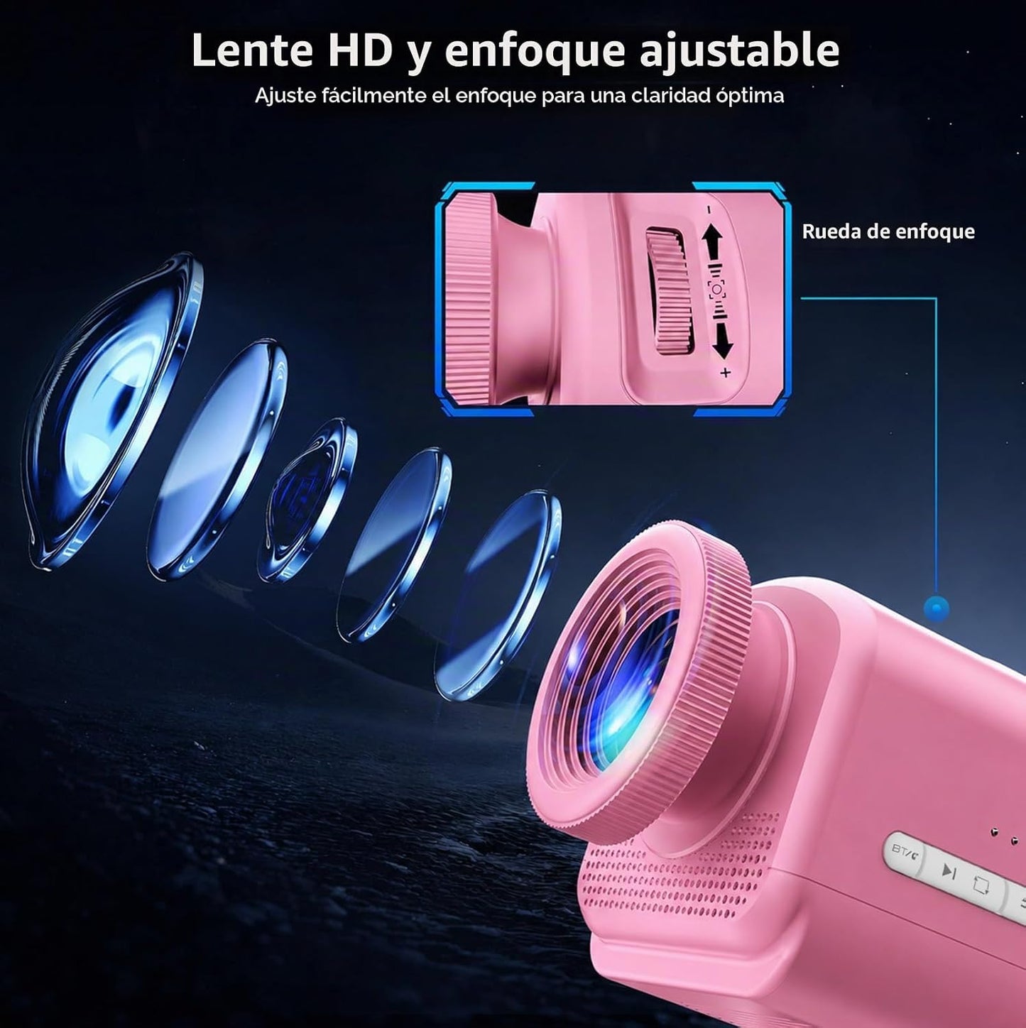 Rossetta Proyector 3D, proyector de galaxia 3D HD de 60 temas con a...