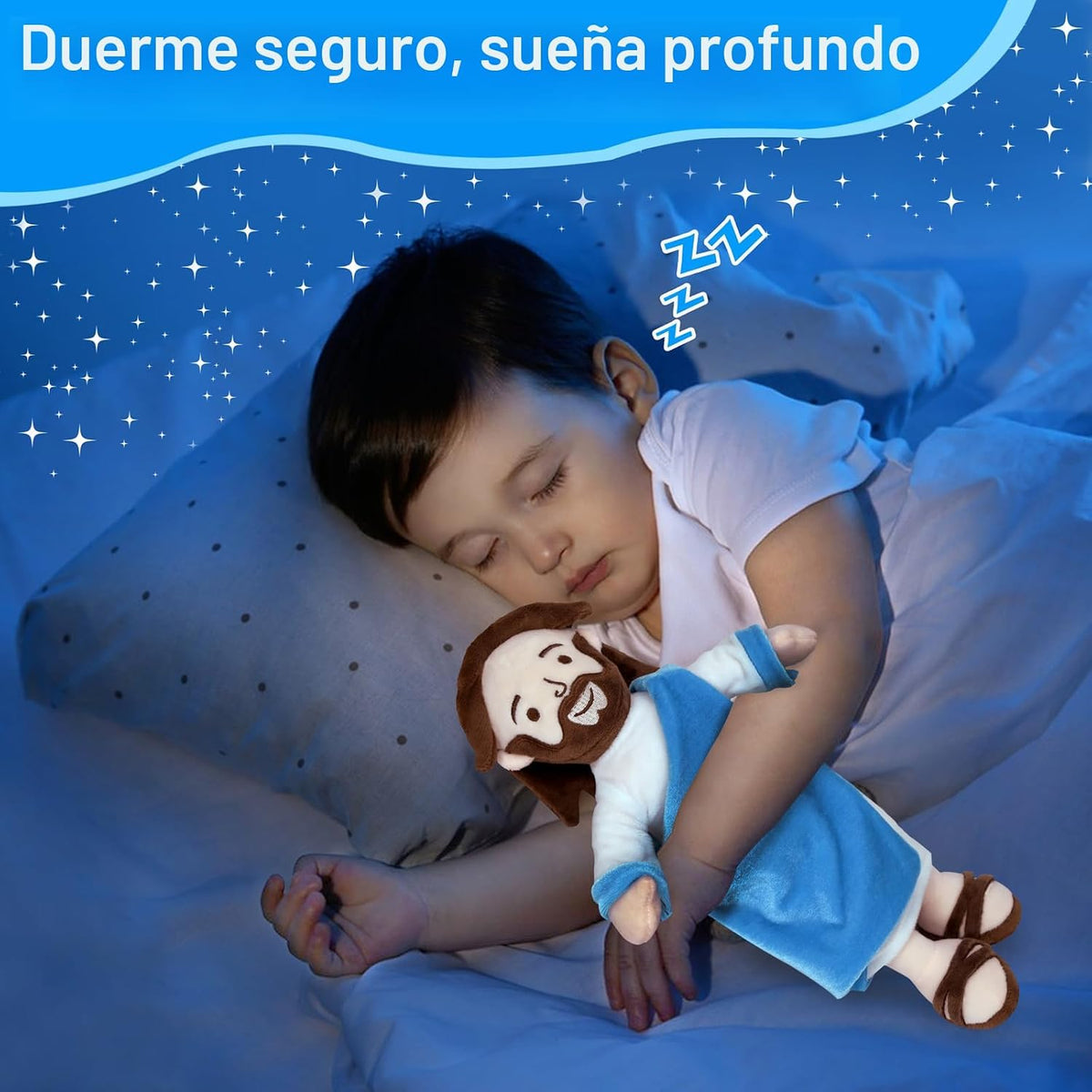 Enryounr Jesús de peluche, muñeco de peluche religioso con túnica a...