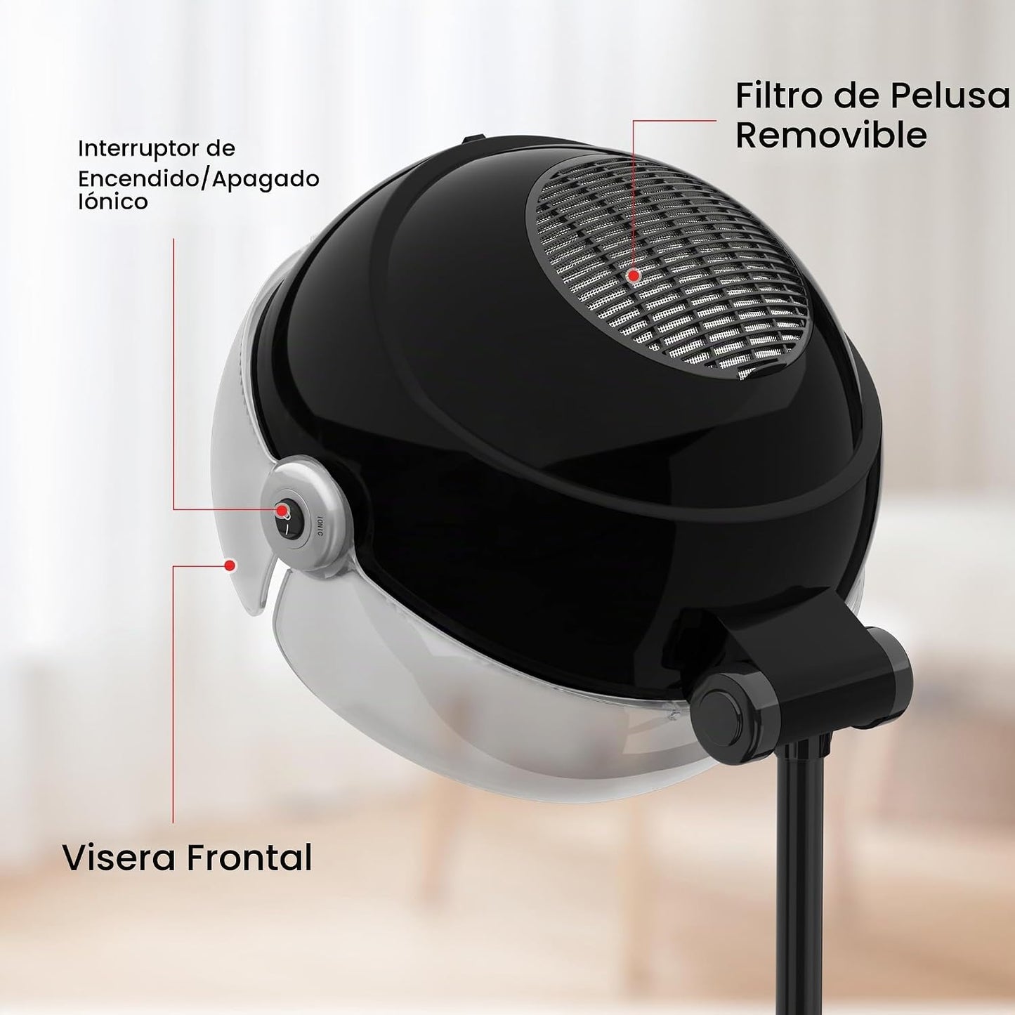SalonDepot Secador de pelo profesional iónico con capucha, altura a...