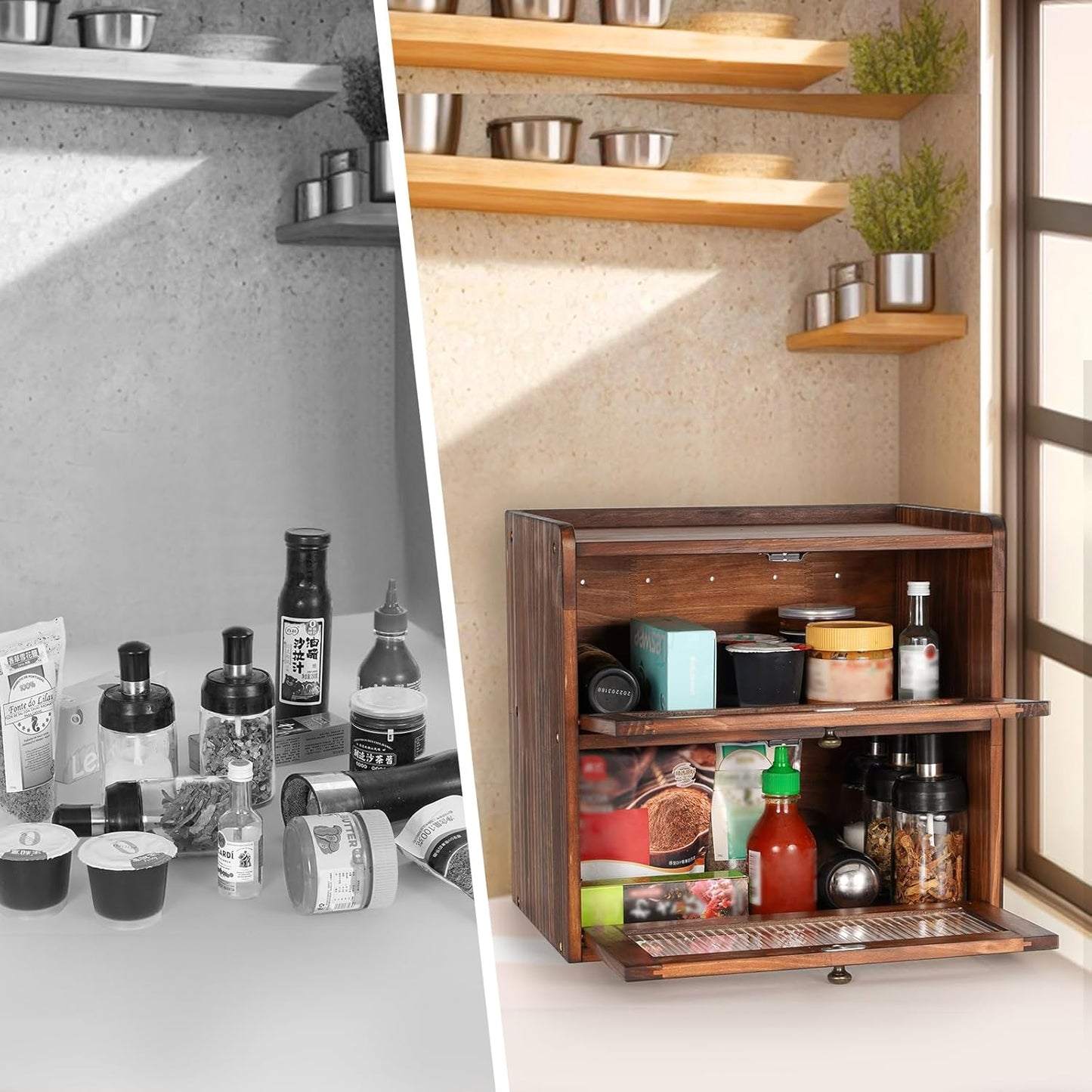 Sunhoo Panera para encimera de cocina, contenedor de almacenamiento...