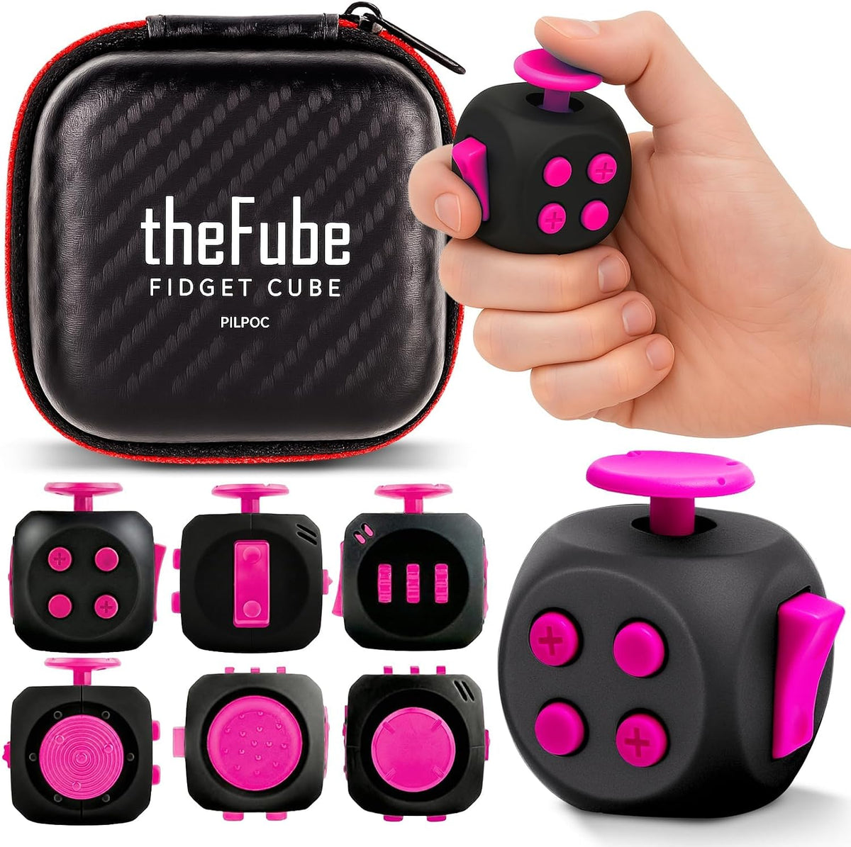 PILPOC theFube Cubo Fidget, Cubo Infinito Antiestrés de 6 Lados par...