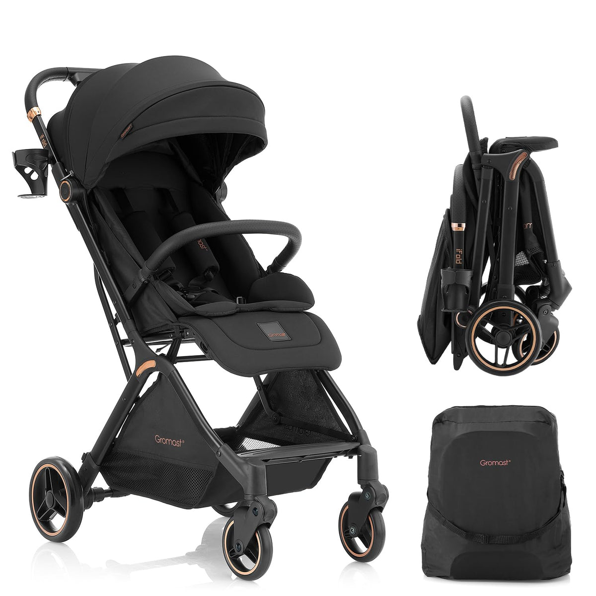Gromast Gravity Folding Cochecito de Bebé Plegable - Cochecito de V...