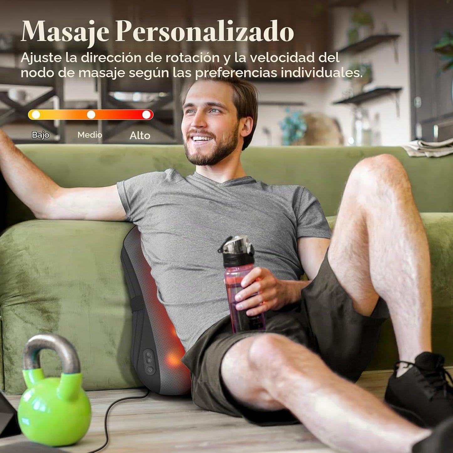 CuPiLo Masajeador de espalda Shiatsu con calor, HSA elegible para F...