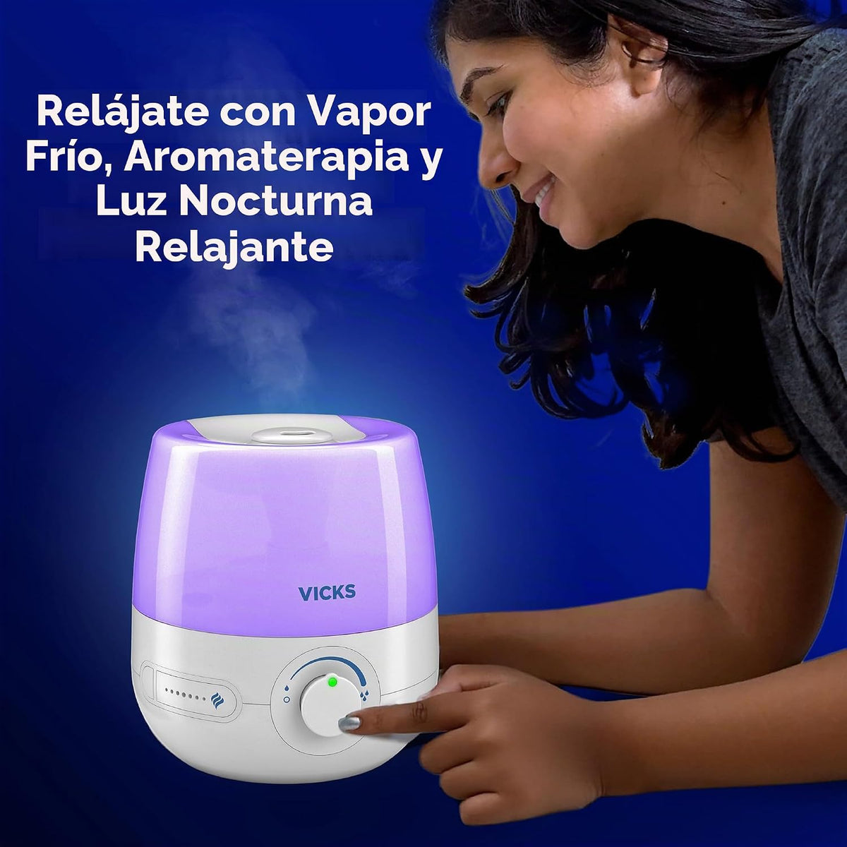 Vicks NaturalCare Humidificador ultrasónico de niebla fría (VUL530)...