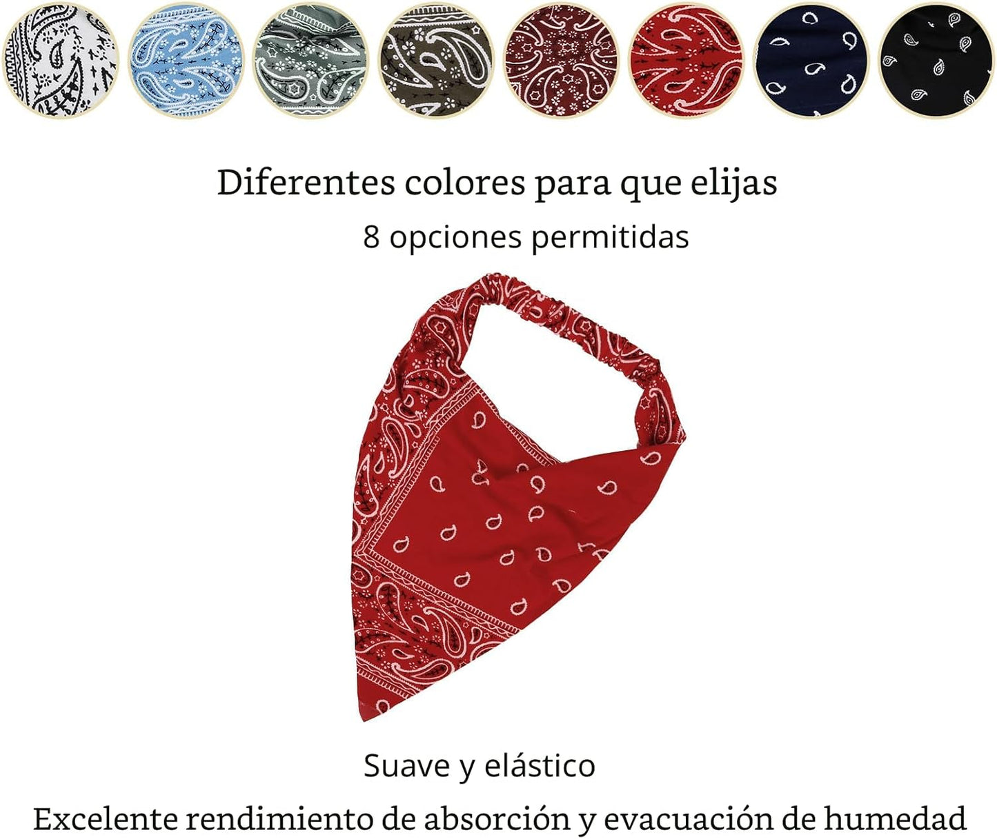 WOVOWOVO 8 unidades de diademas y bufandas para el cabello para muj...