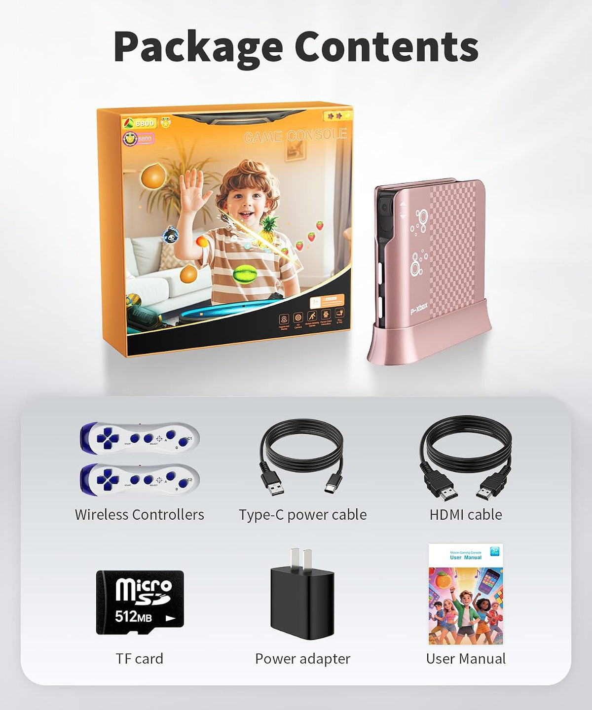Consola de juegos AR Motion para niños, sistema de videojuegos Plug...