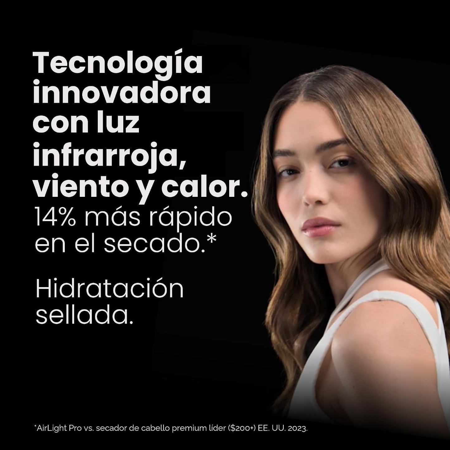 Secador de Pelo AirLight Pro - Aumentado con Luz Infrarroja, Probad...