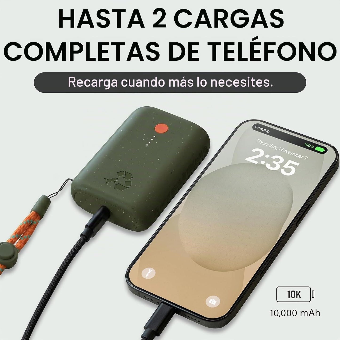 Nimble Champ Cargador Portátil, Banco de Energía de 10,000mAh Carga...