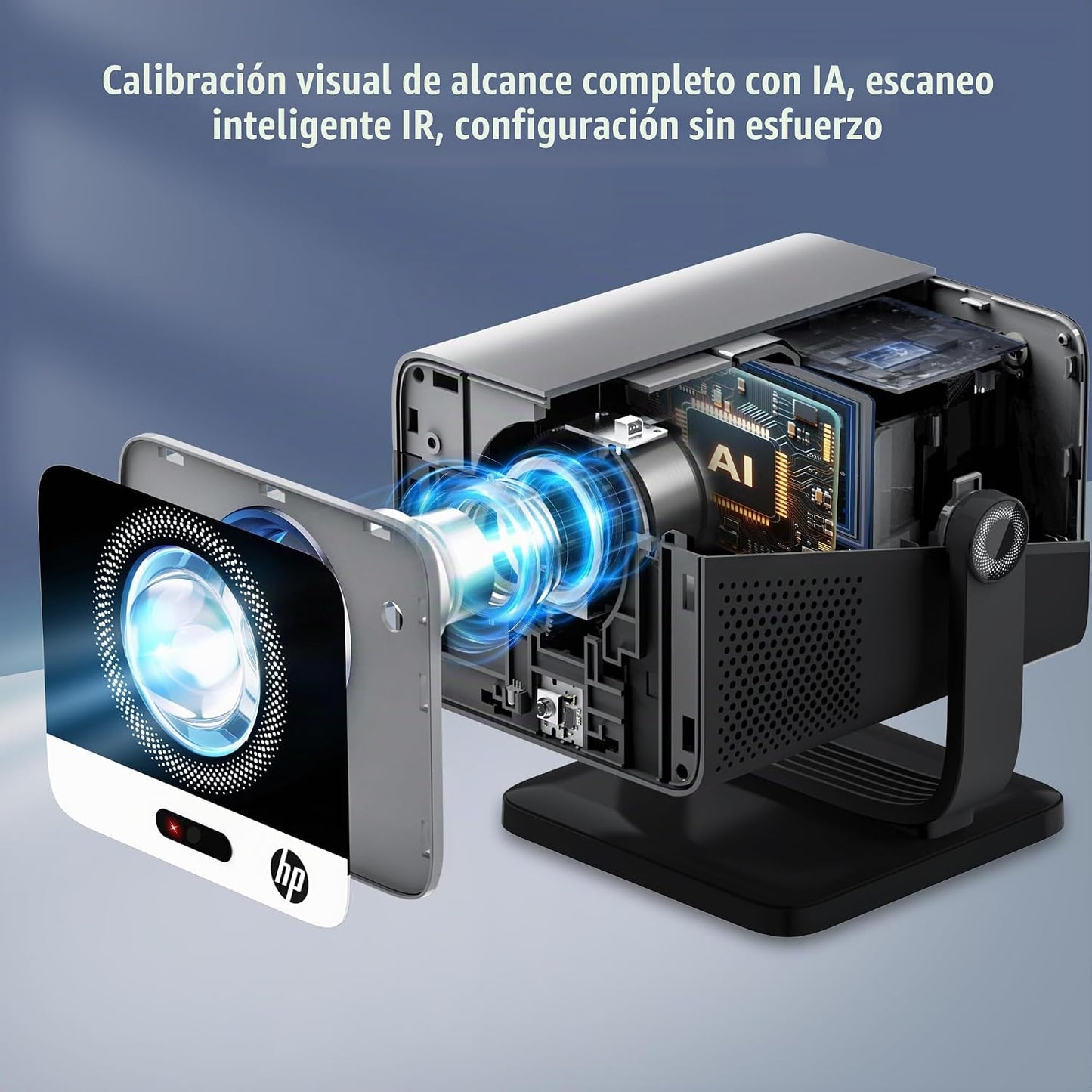 Proyector HP con Netflix, aplicaciones con licencia oficial, mini p...