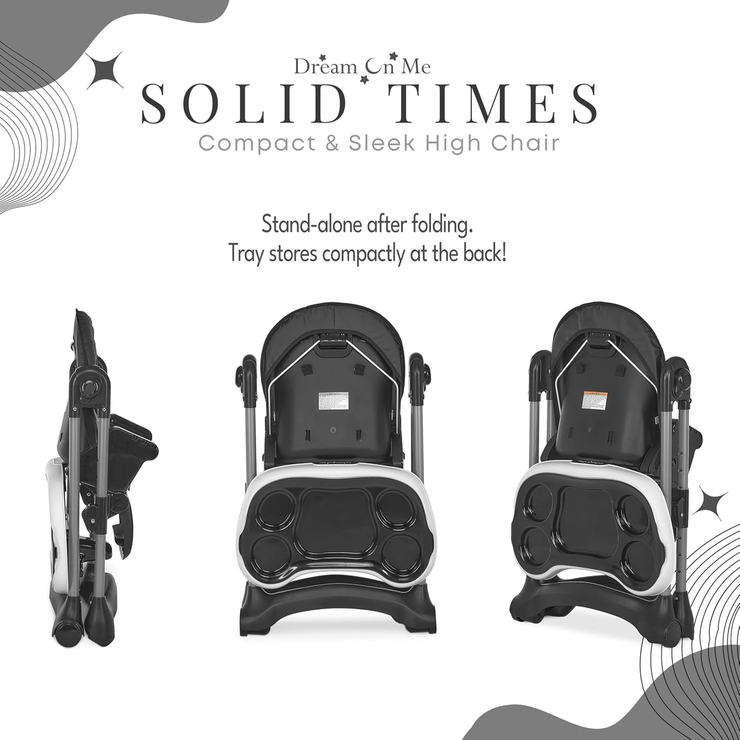 Dream On Me Solid Times - Silla alta para bebés y niños pequeños en...