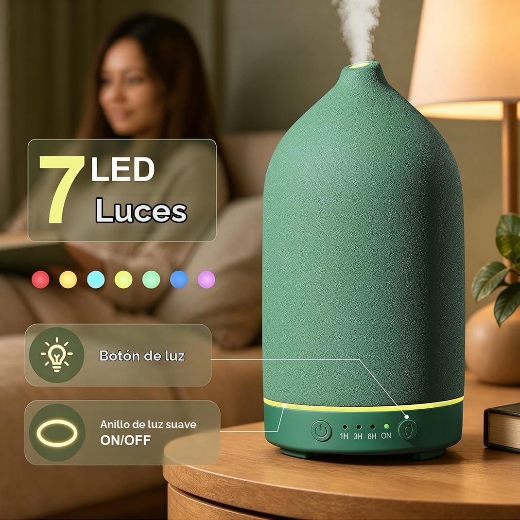 Gooamp Difusor Cerámico de 100ml, Difusor de Aromaterapia, Difusor...