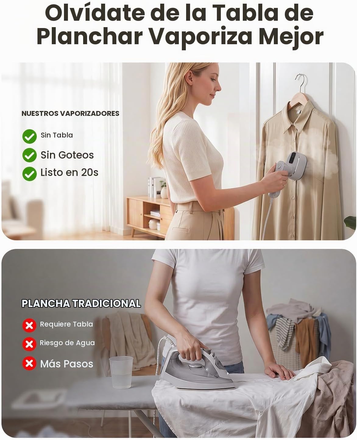 Vaporizador de hierro para ropa, vaporizador de ropa de viaje con m...