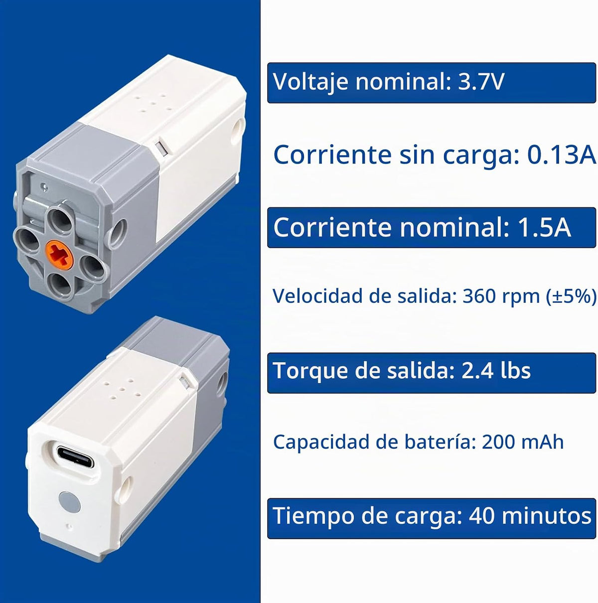 LELEOPODO Reemplazo del motor de 2 piezas recargable con tecnología...