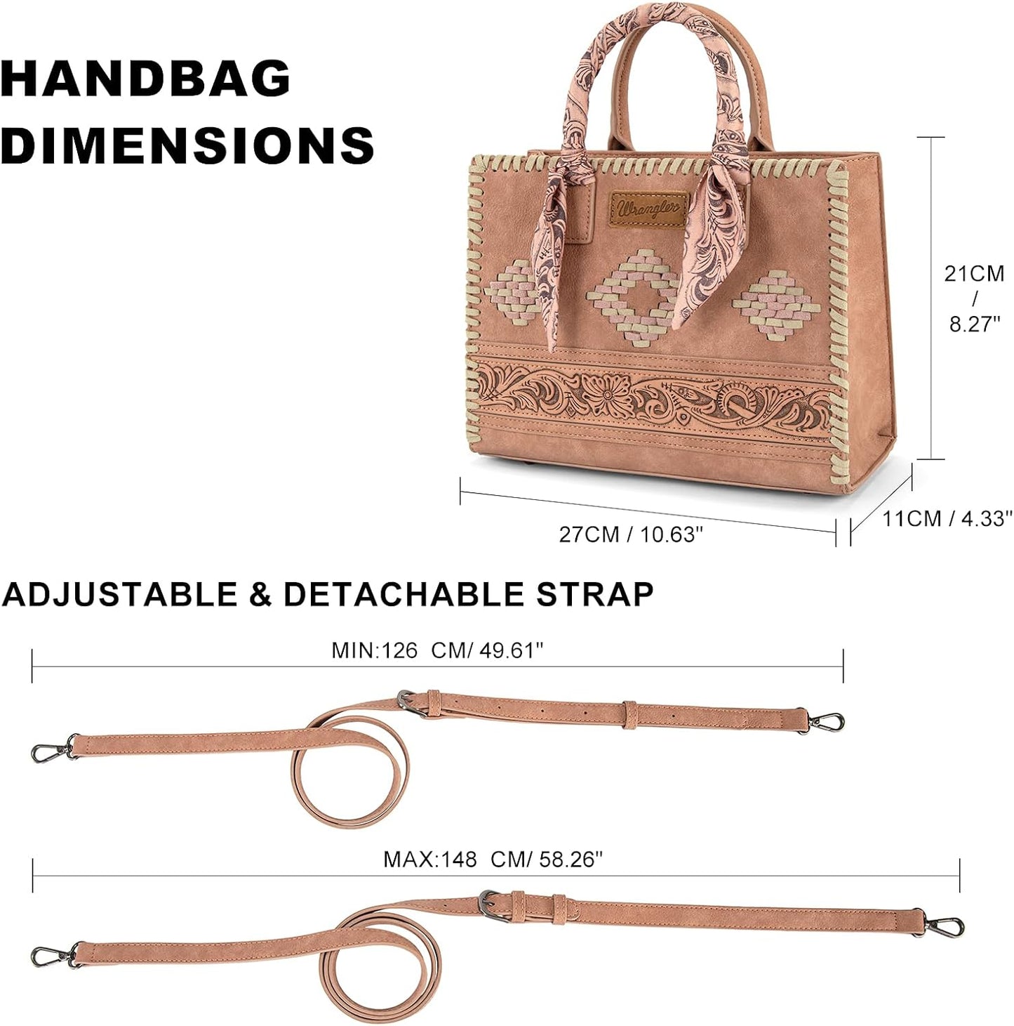 Montana West Wrangler Tooling Tote Bag para mujer, bolsos con asa s...
